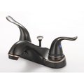 Innoci-Usa 4 in. Centerset 2-Handle Low-Arc Bathroom Faucet with Pop-Up Assembly in Oil Rubbed Bronze 33923